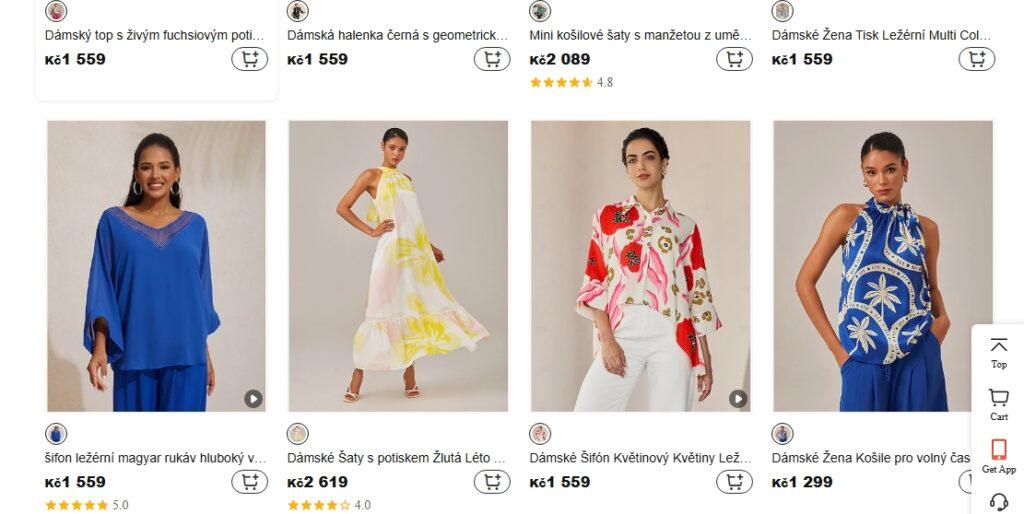 Jak dle cen, tak dle designu lze poznat, že se obchodní model LightInTheBox ohledně módy mění. Výše například nabídka vlastní značky Ador.