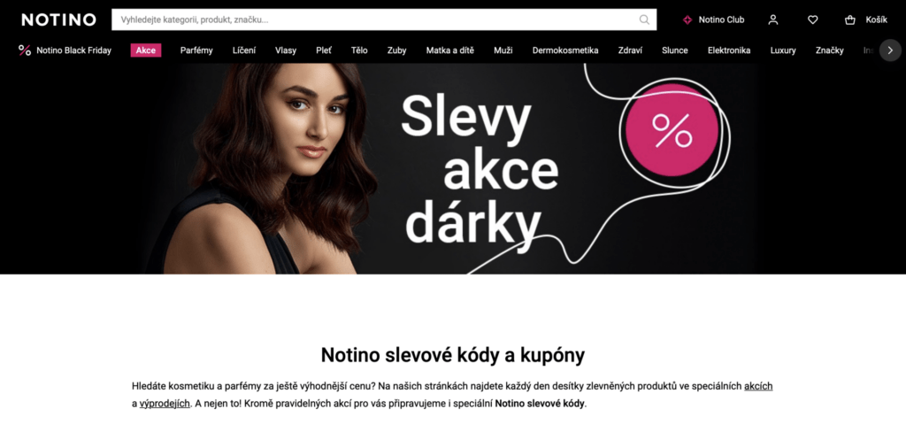 akční kódy notino