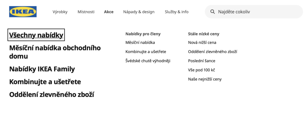 Veškeré slevy v IKEA lze najít v této sekci na oficiálním webu společnosti.