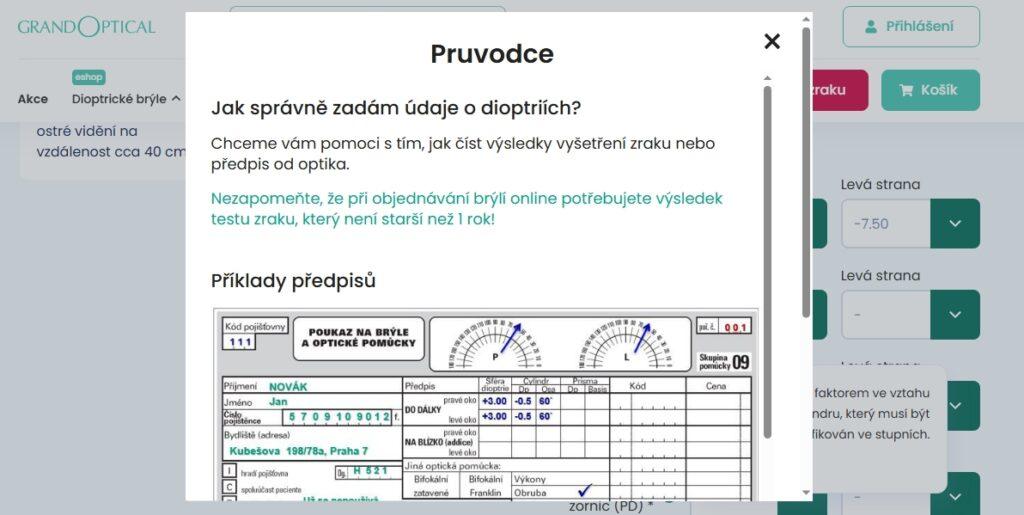 Pro správný výběr brýlí na Grand Optical i jinde je vždy nezbytné znát aktuální údaje o svém zraku. Ideální je mít zprávu při ruce a čísla zadat přesně dle ní.