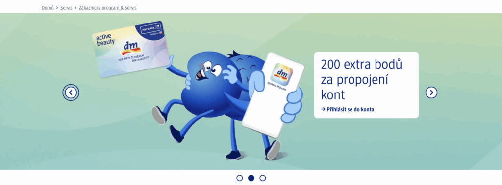 Za propojení kont lze získat 200 extra bodů, které lze proměnit ve slevu na nákup.